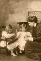 Edit May Cox with her two children
