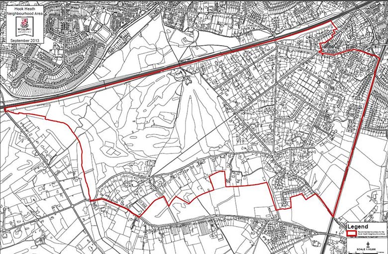 Hook Heath Neighbourhood Forum map